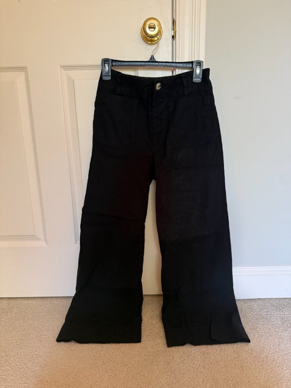 Anthropologie Maeve Black Colette Crop Pants